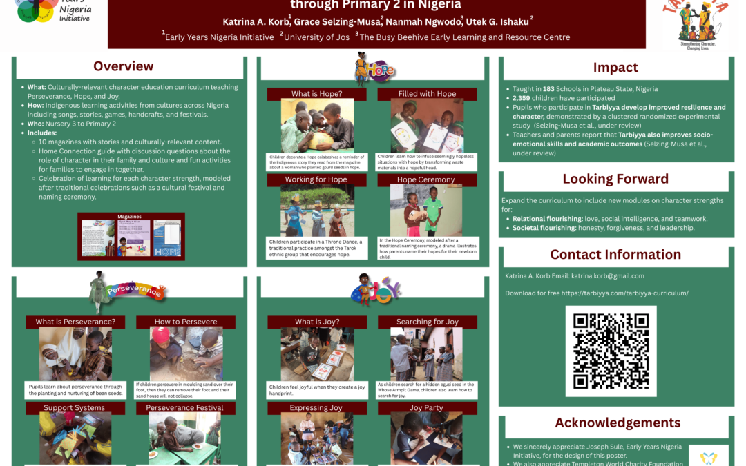 Tarbiyya: A Culturally-Rooted Character Education Curriculum for Pupils in Nursery 3 through Primary 2 in Nigeria